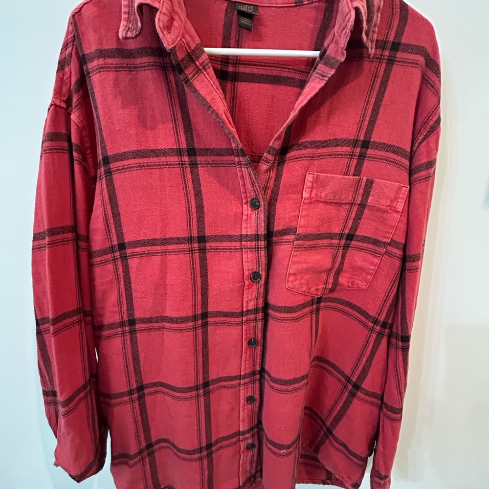 Wild Fable Red and Black Plaid Shirt